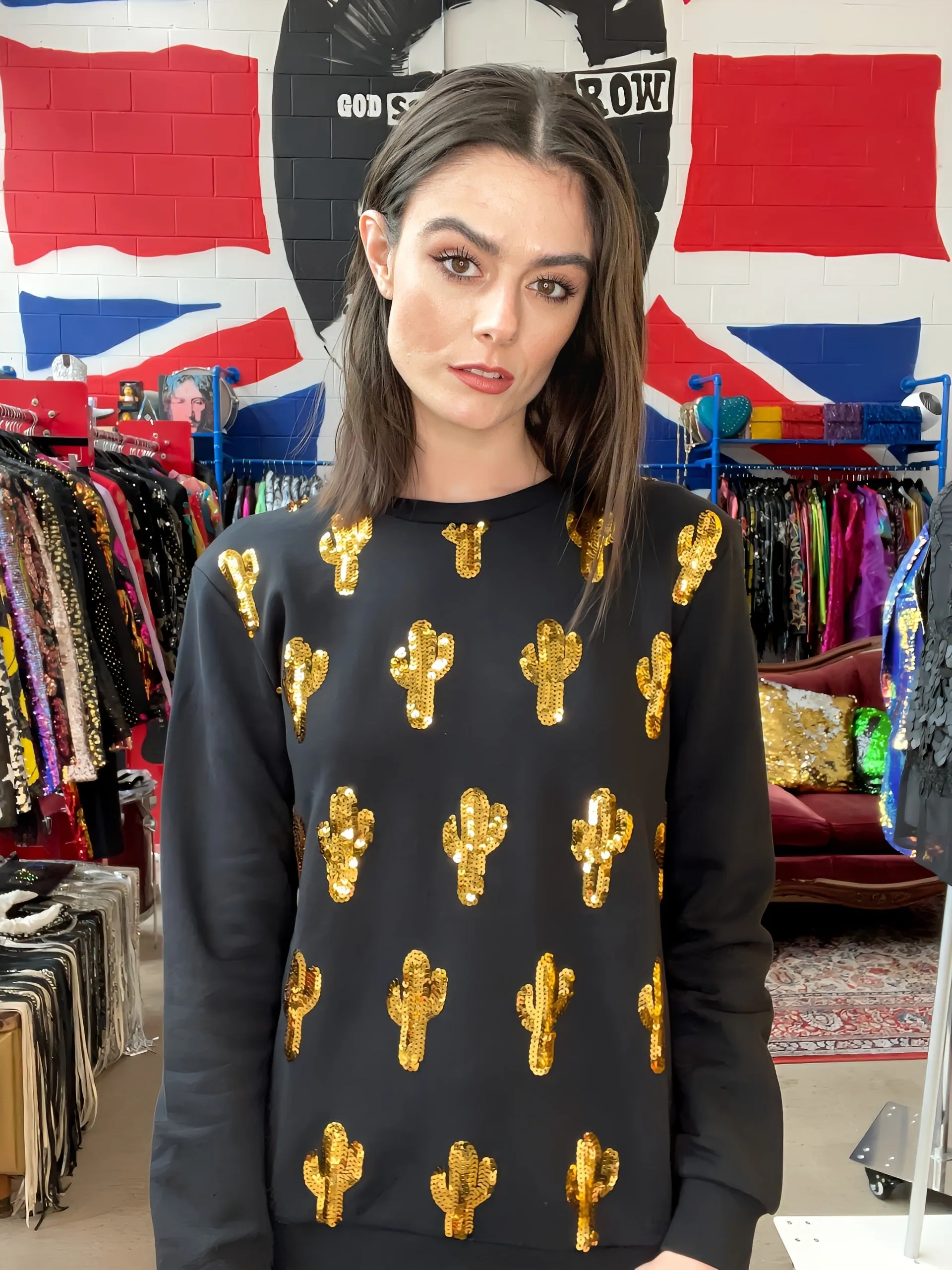 Any Old Iron Small Cactus Sweatshirt