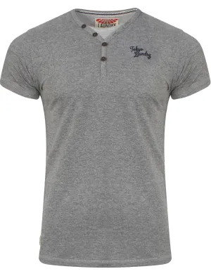Glenbrook mock insert t-shirt mid grey marl - Tokyo Laundry
