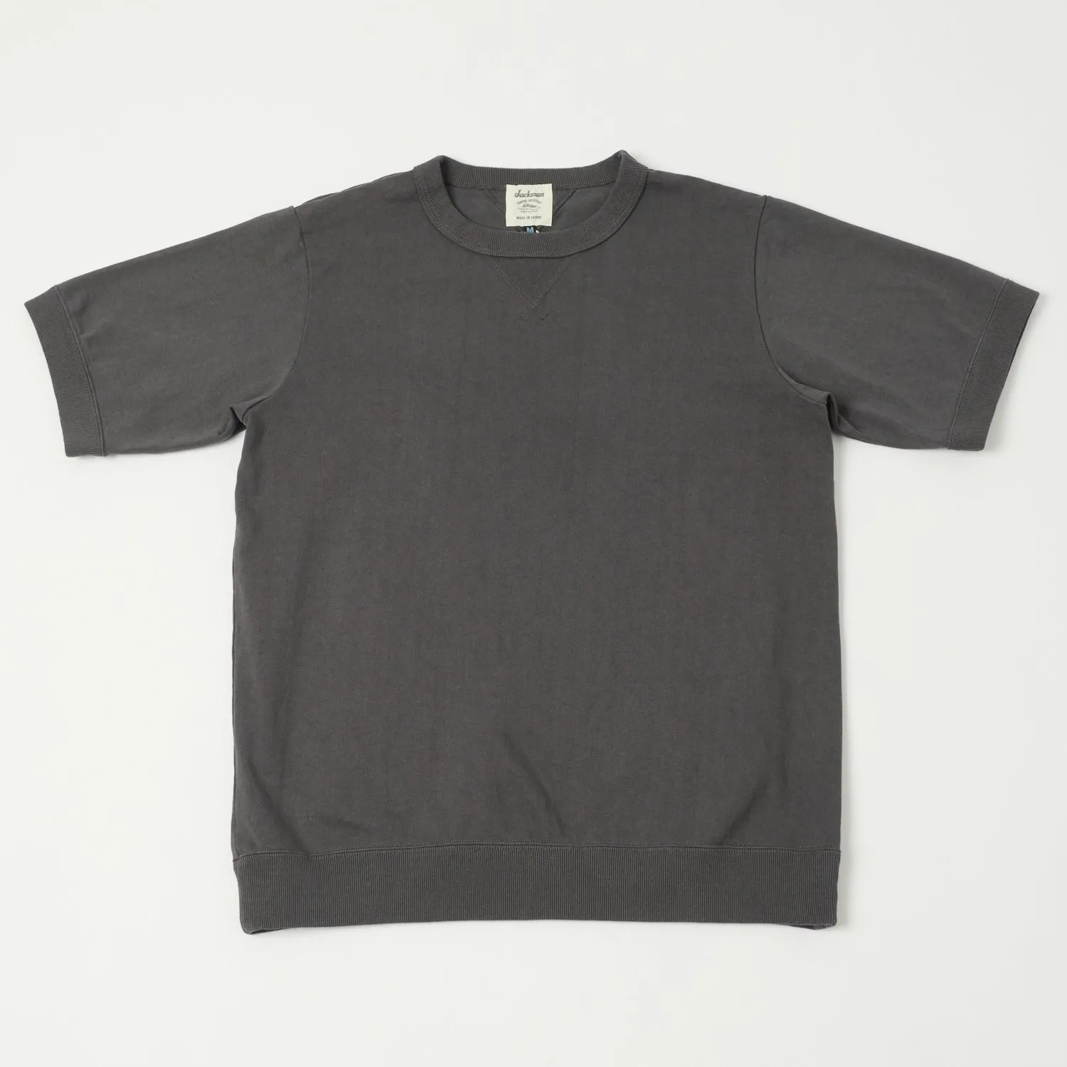 Jackman JM5110 Dotsume Rib Tee - Gunmetal