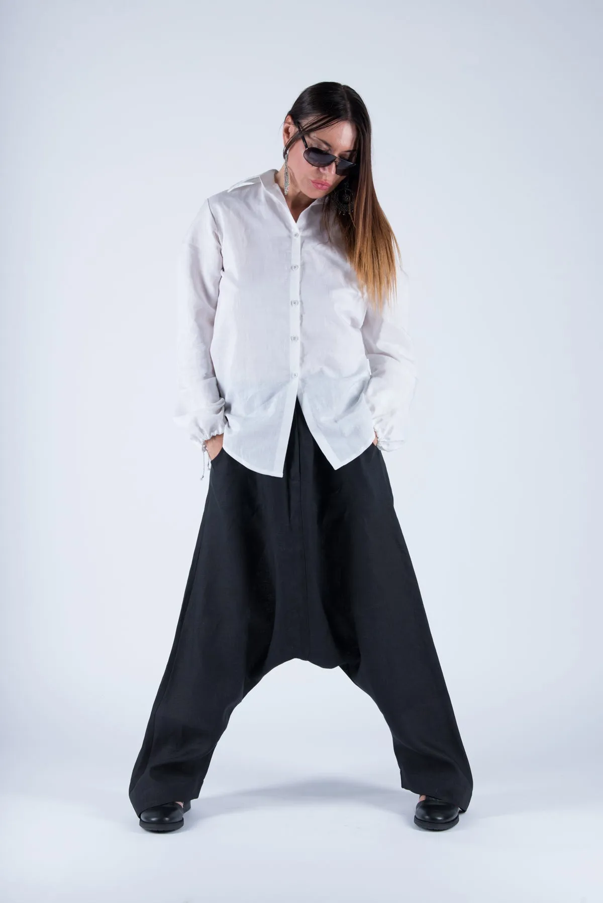 JOANNA Linen Harem Pants