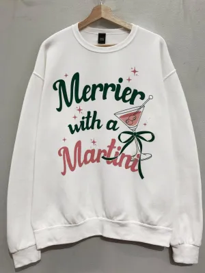Merrier With a Martini Sweatshirt