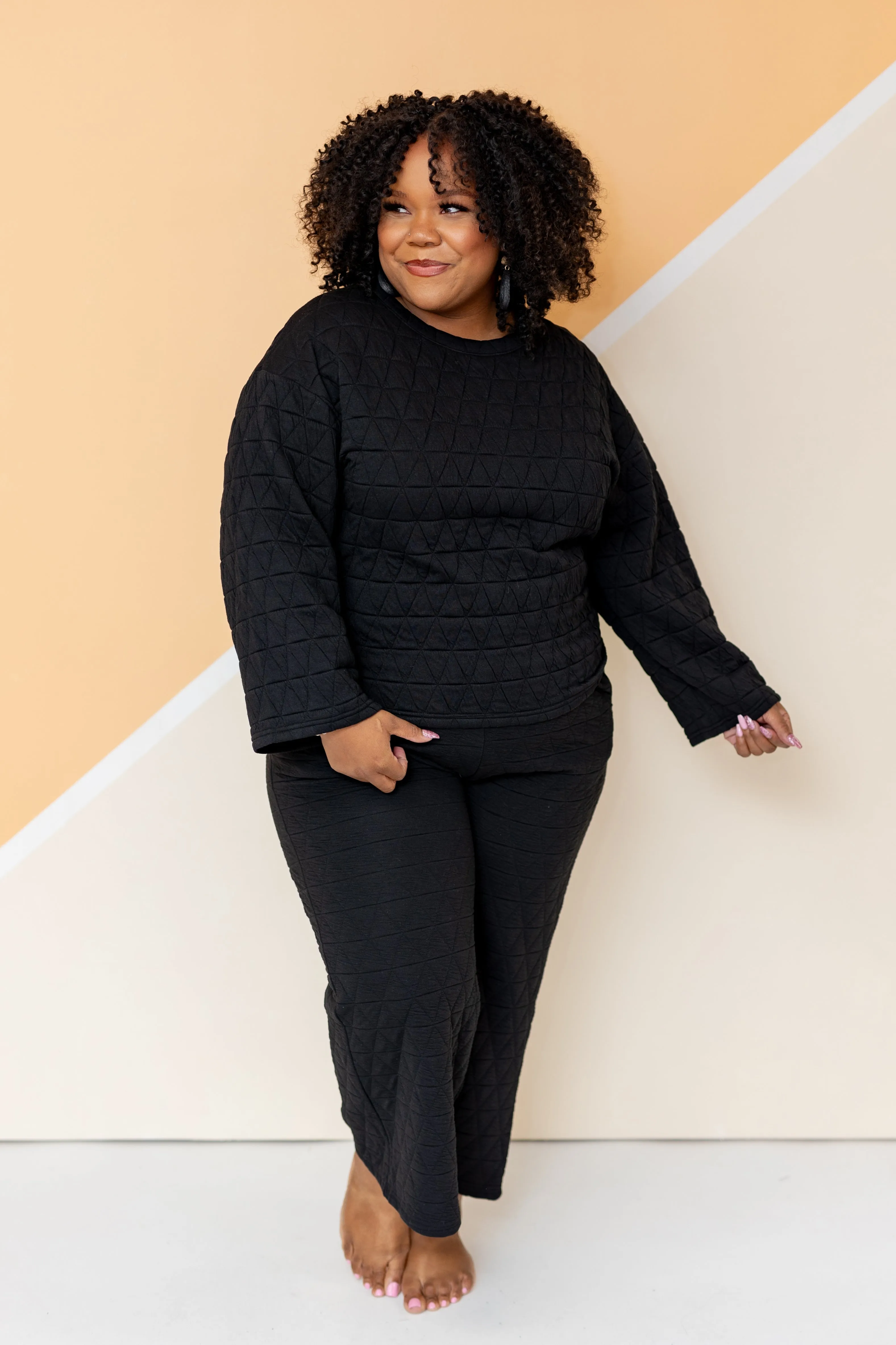 Minding My Business Quilted Cropped Pant
