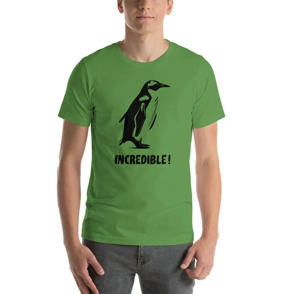 “Penguins Are Incredible!” Penguins T-Shirt – Black Print (Adult Unisex / Men’s)