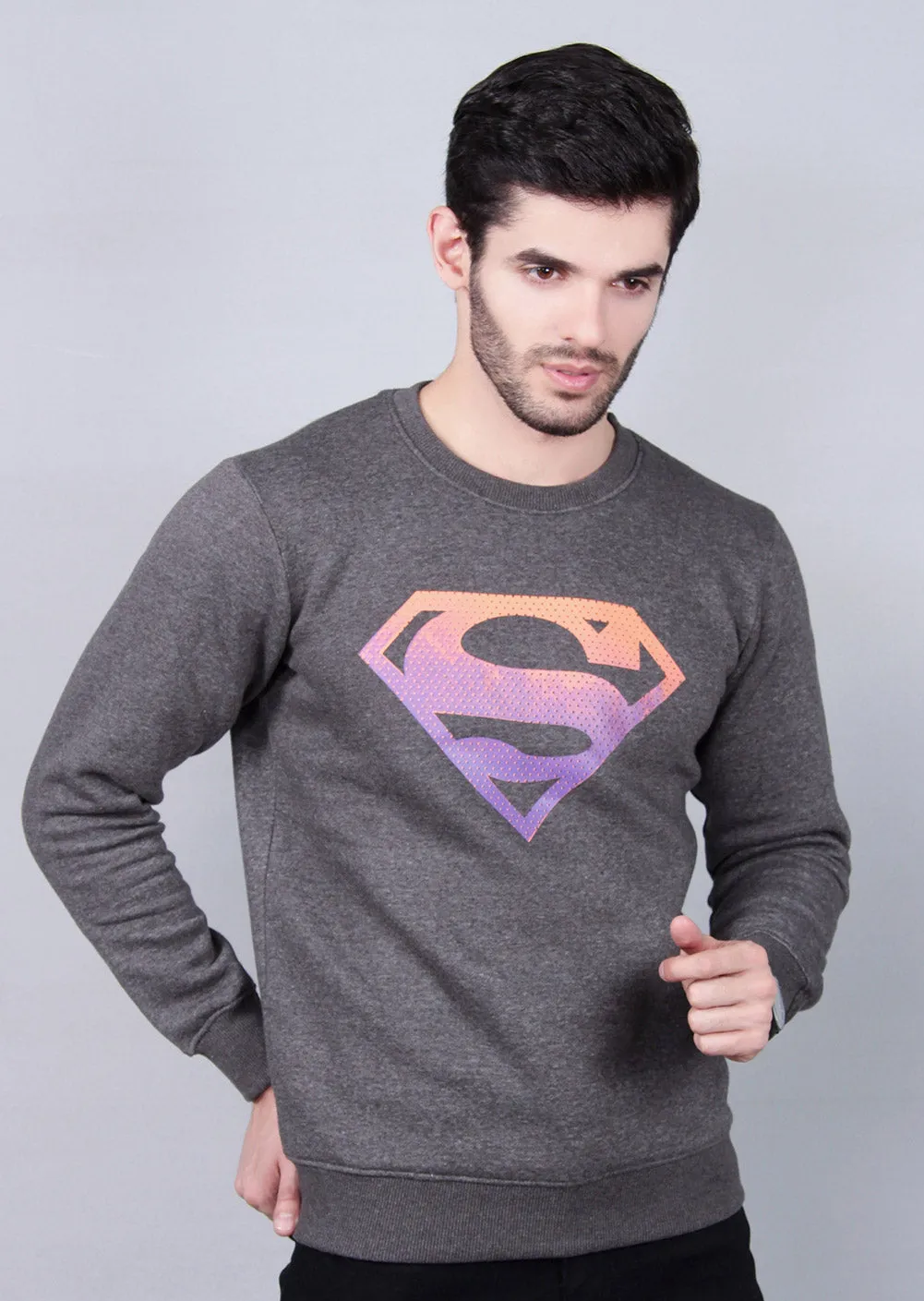 "FLYNN" Superman Classic Logo Adult Sweatshirt