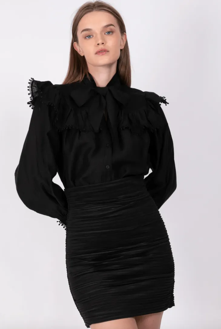 Sabina Musayev Sand Skirt in Black