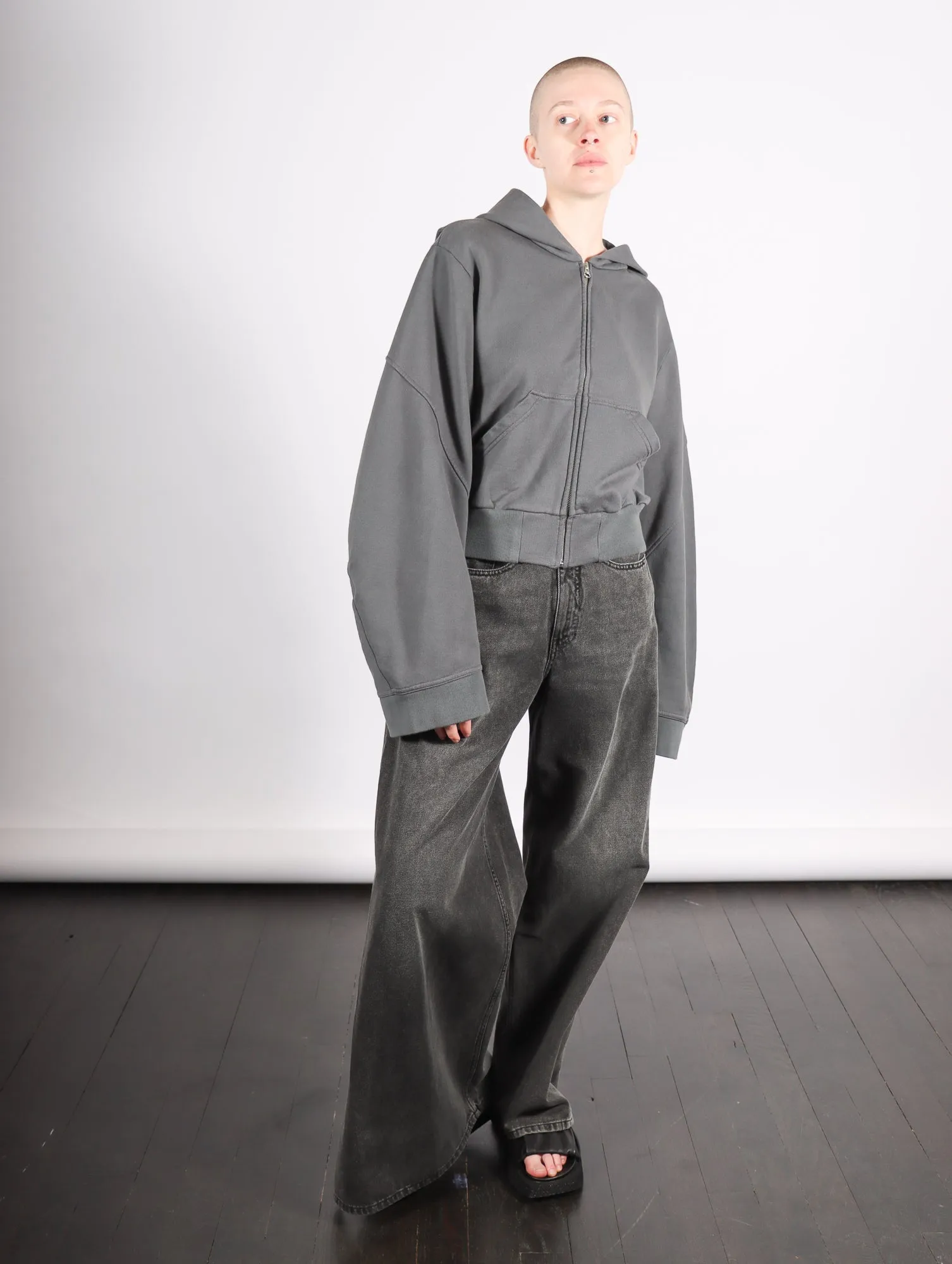 Sweat Jacket in Dark Gray by MM6 Maison Margiela
