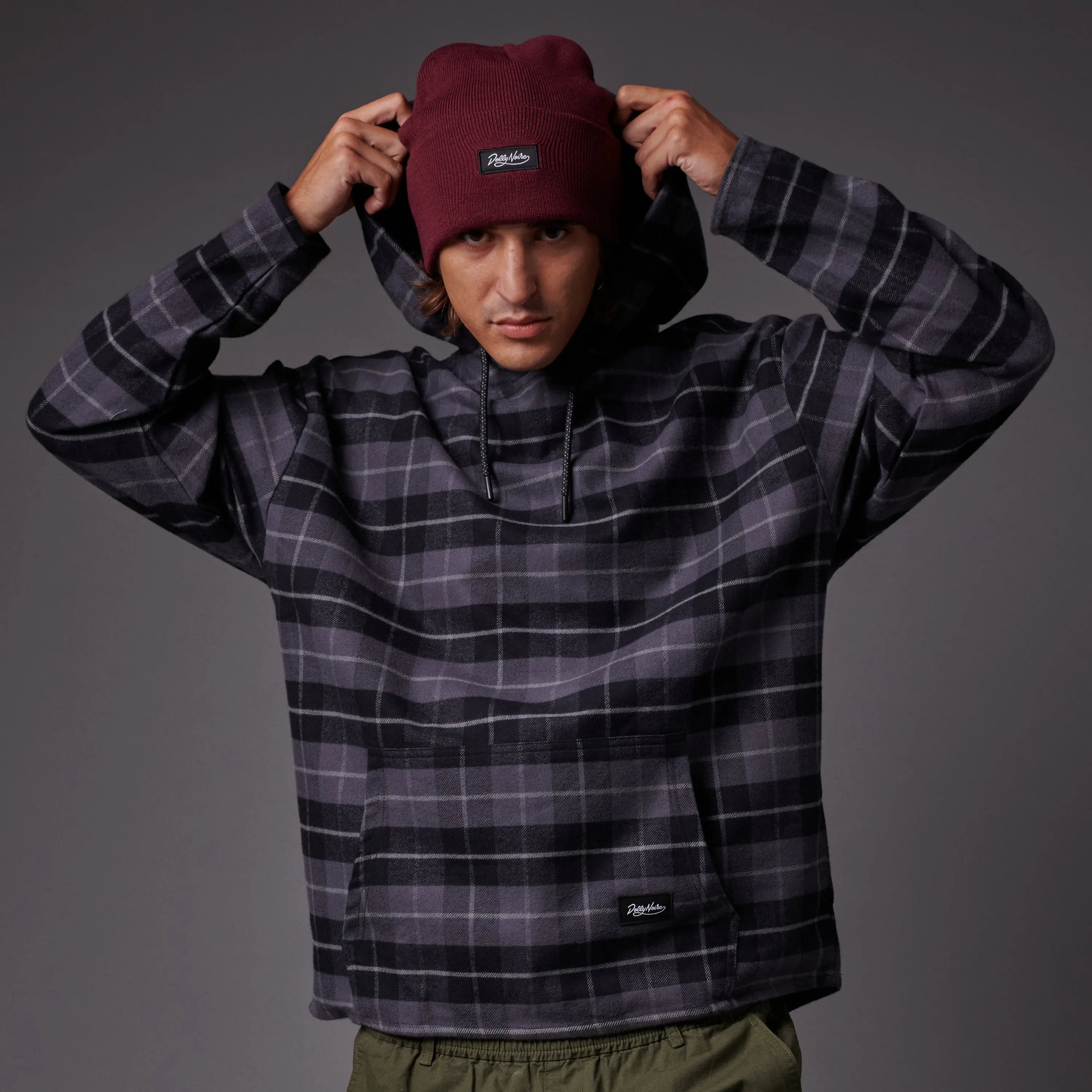 Tartan Hoodie Black