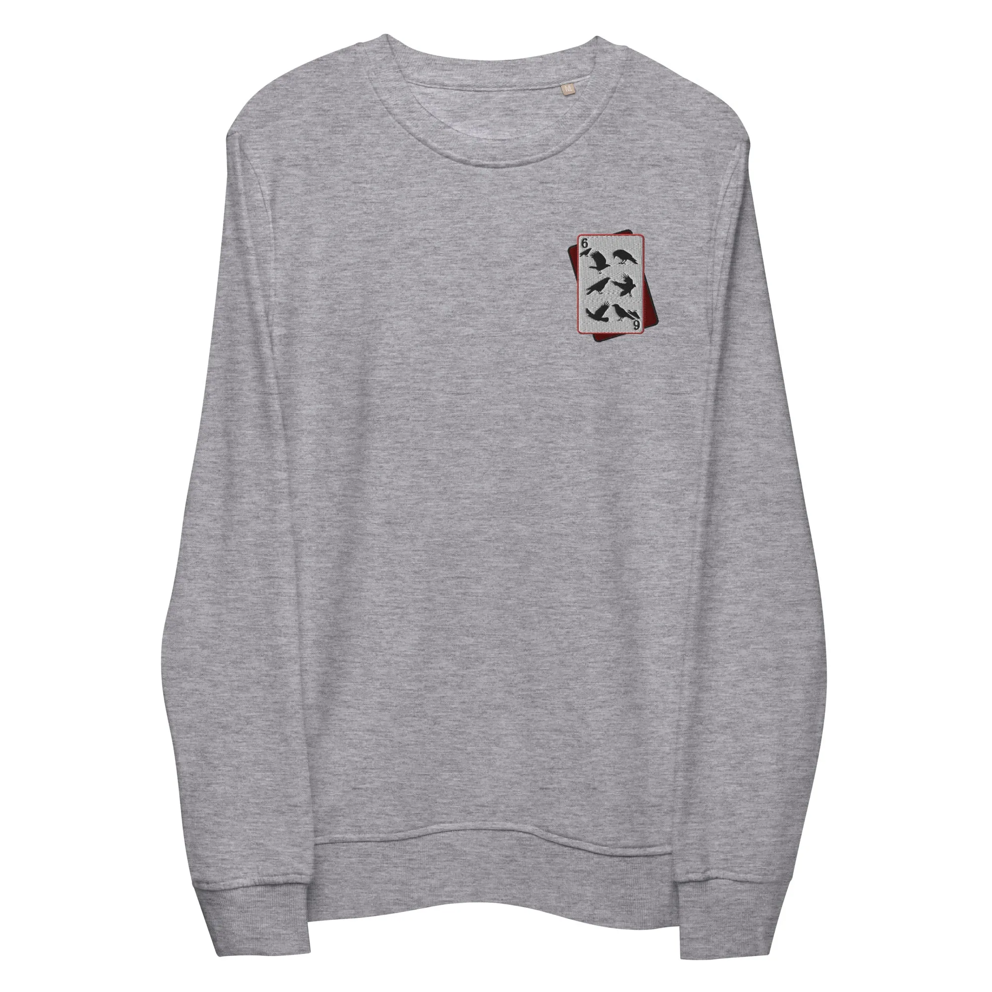 The Crow Club Unisex Organic Sweatshirt RUNS LARGE, Pictured in Navy
