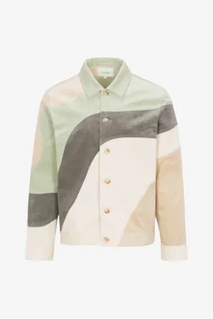 Tonal Patchwork Wavy Jacket