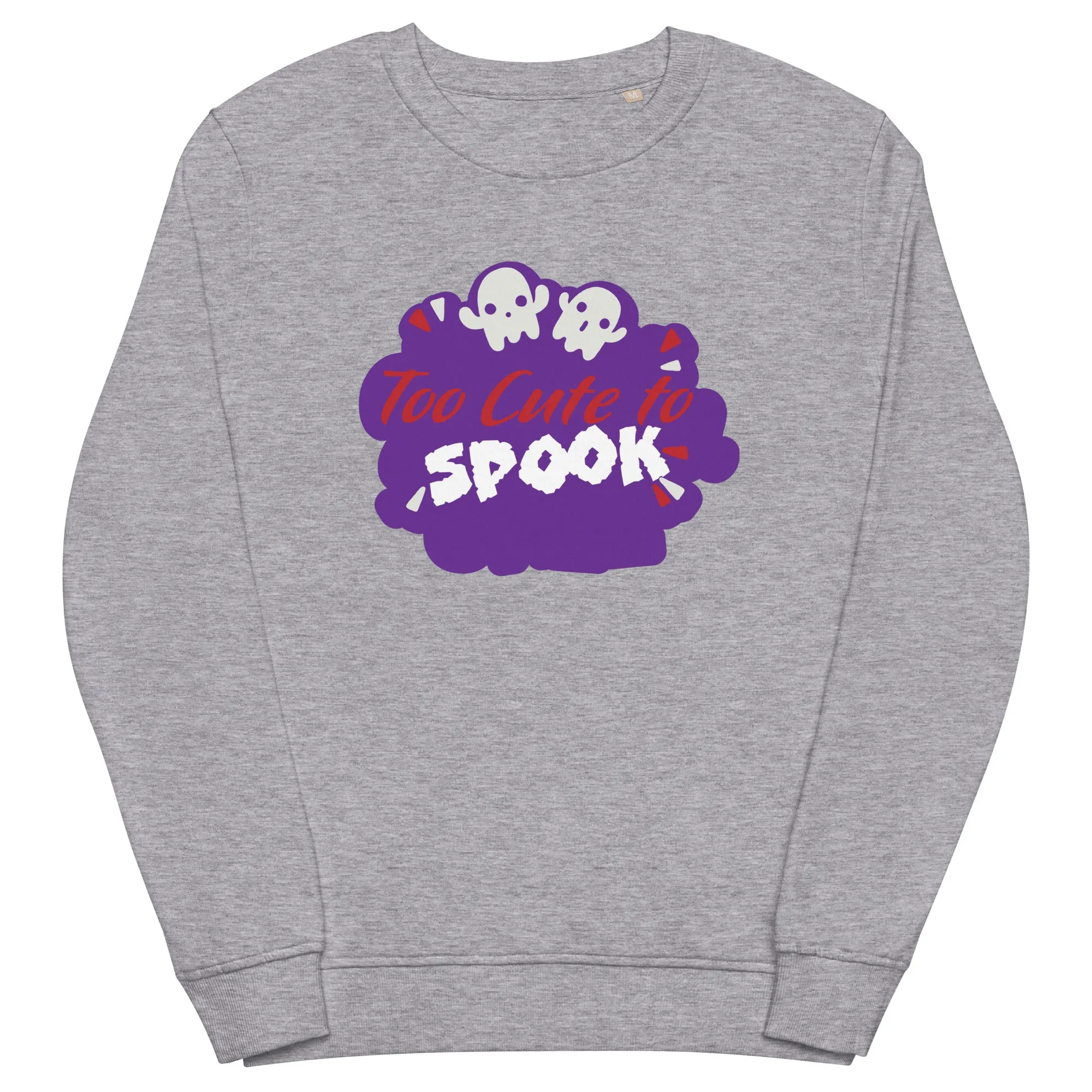 Too Cute To Spook Halloween Graphic Men Organic Sweatshirt
