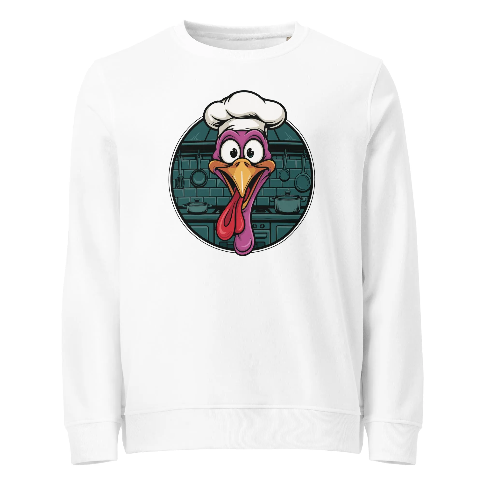 Turkey Head Graphic Men Organic Sweatshirt