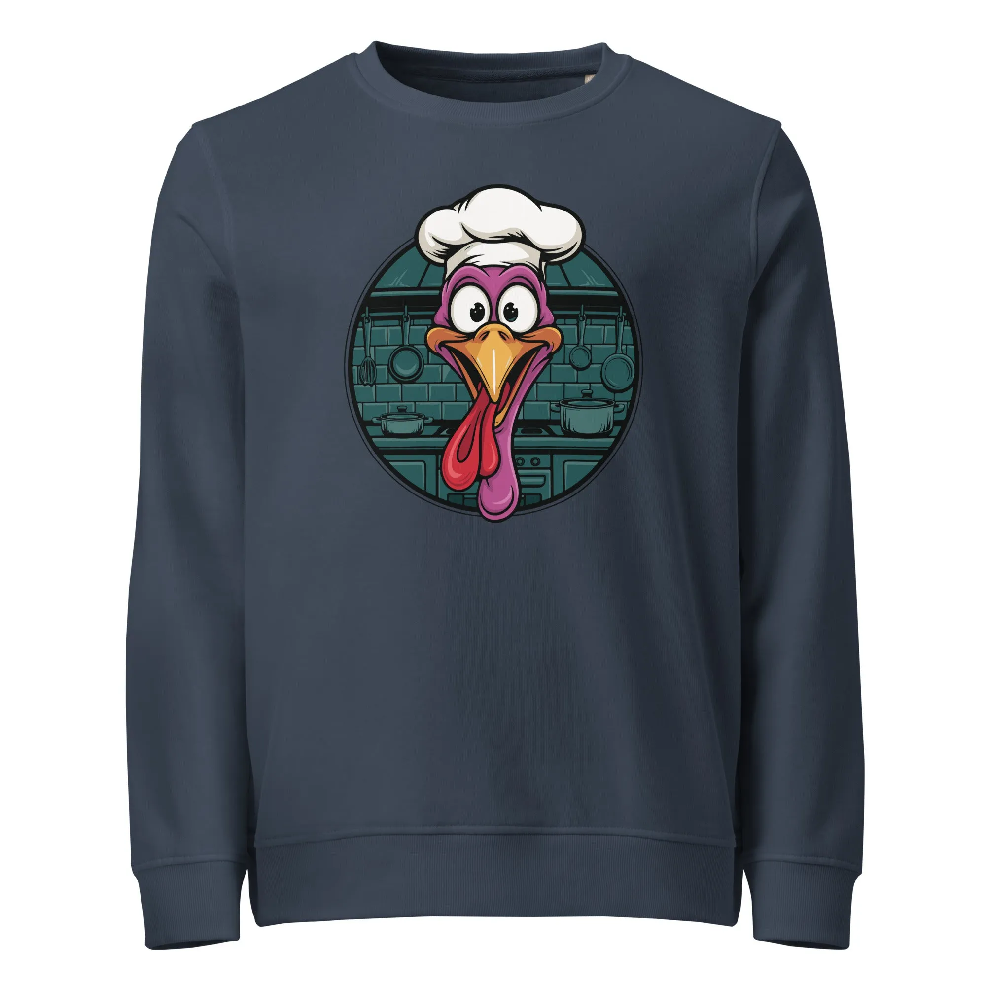 Turkey Head Graphic Men Organic Sweatshirt