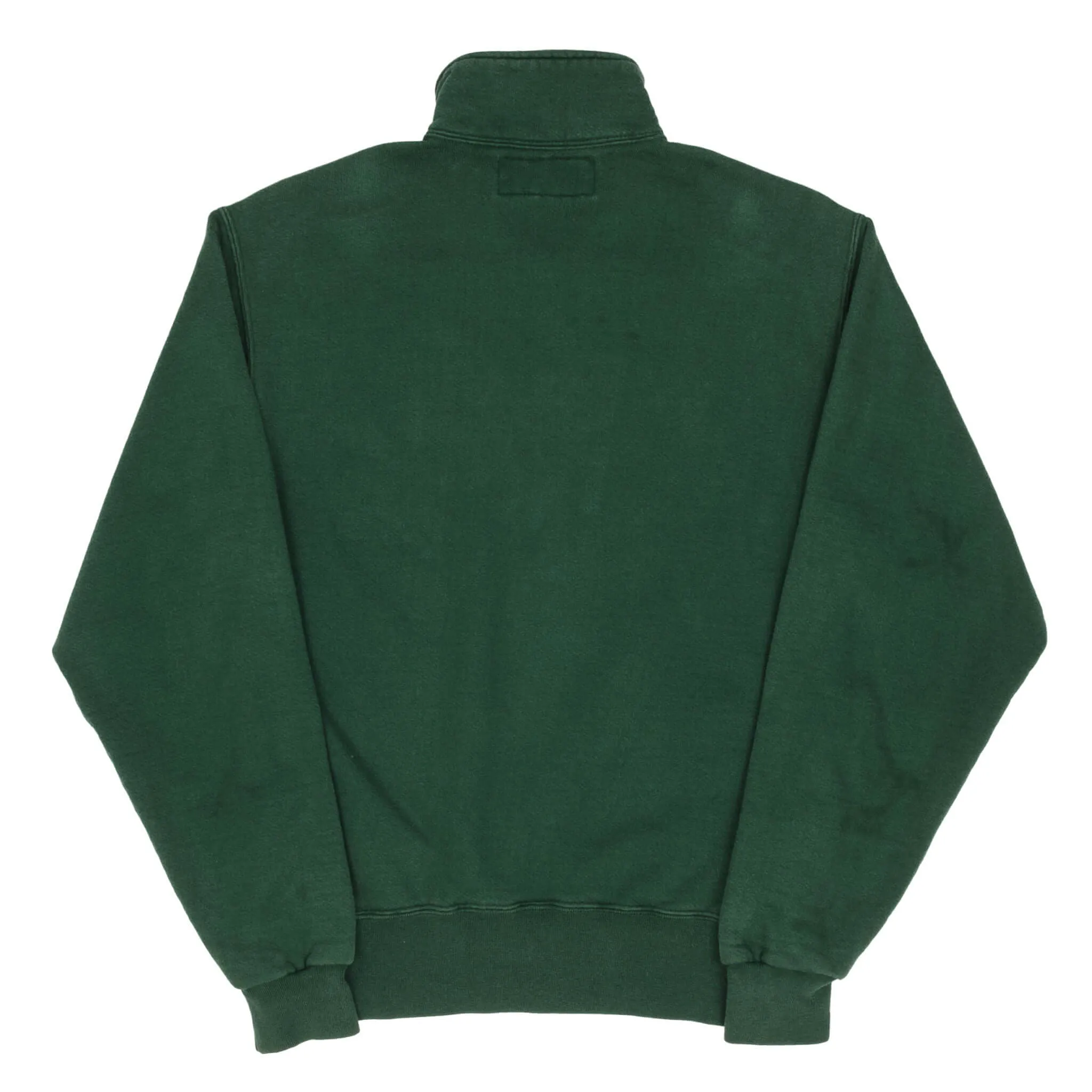 VINTAGE QUARTER 1/4 ZIP GREEN RUSSELL SWEATSHIRT 1990S SIZE SMALL MADE IN USA