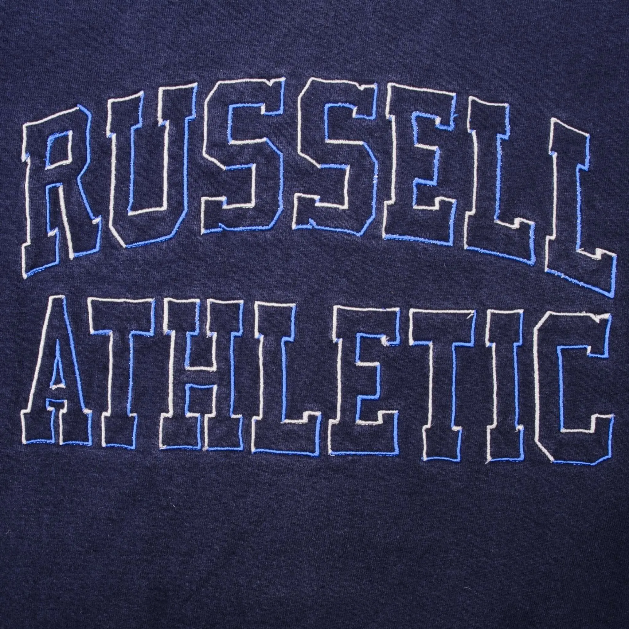 VINTAGE RUSSELL ATHLETIC SPELLOUT SWEATSHIRT 1990S MEDIUM MADE IN USA